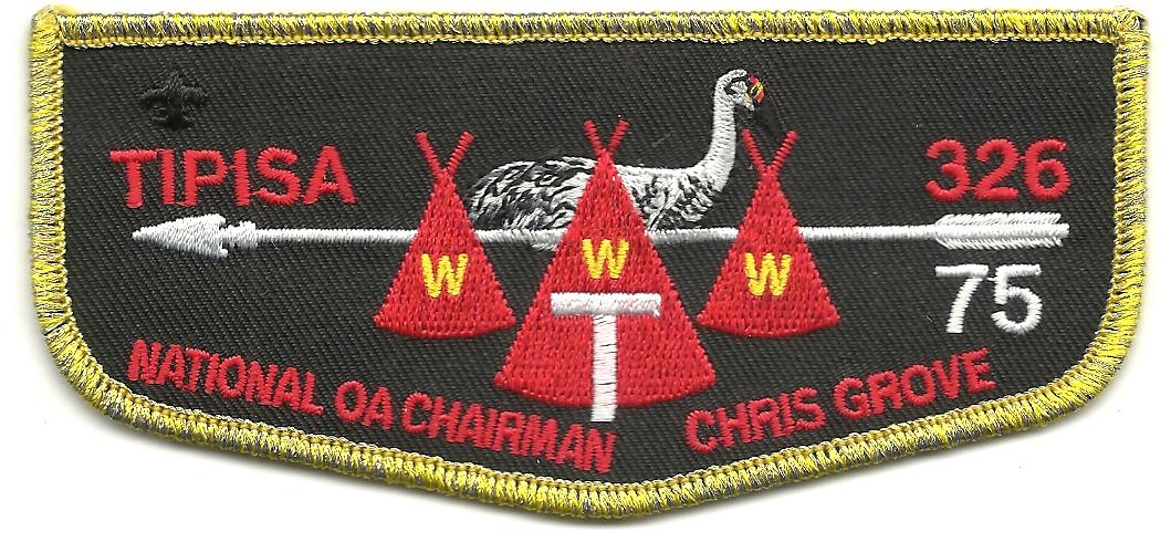 OA TIPISA LODGE 326 2008 WEEKEND SCOUT FLAP PATCH USA BOY SCOUTS OF AMERICA 